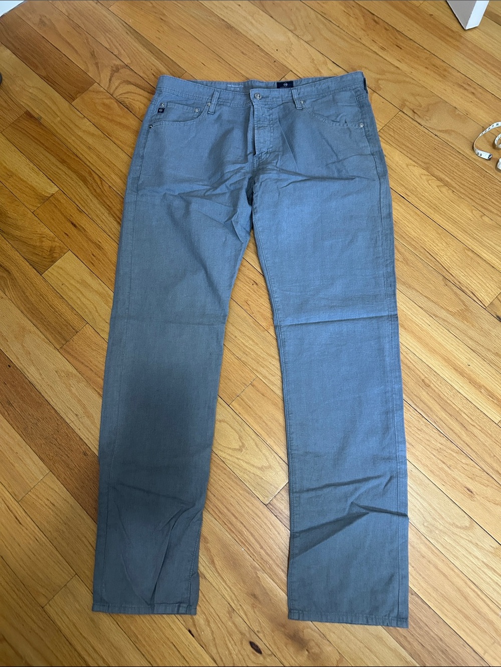 Ag Adriano Goldschmied Men's Slate Gray Straight Jeans
